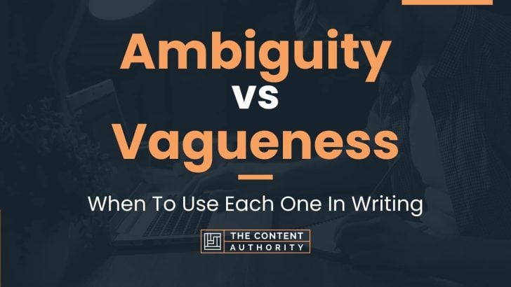 ambiguity and vagueness proper use